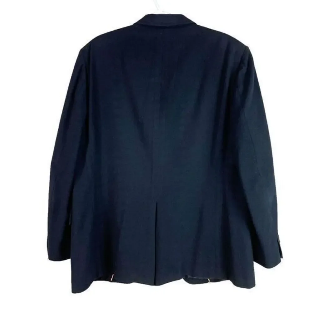 Hart Schaffner Marx‎ Gold Trumpeter Cashmere Blazer Jacket Sport Coat 44R Black